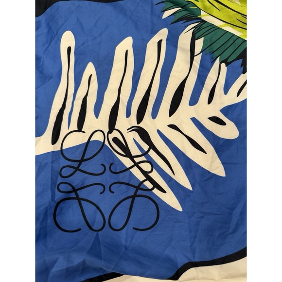 scarf for women light weight Square 50" By 50" Wrap Green Flowers Multicolor - Picture 5 of 7